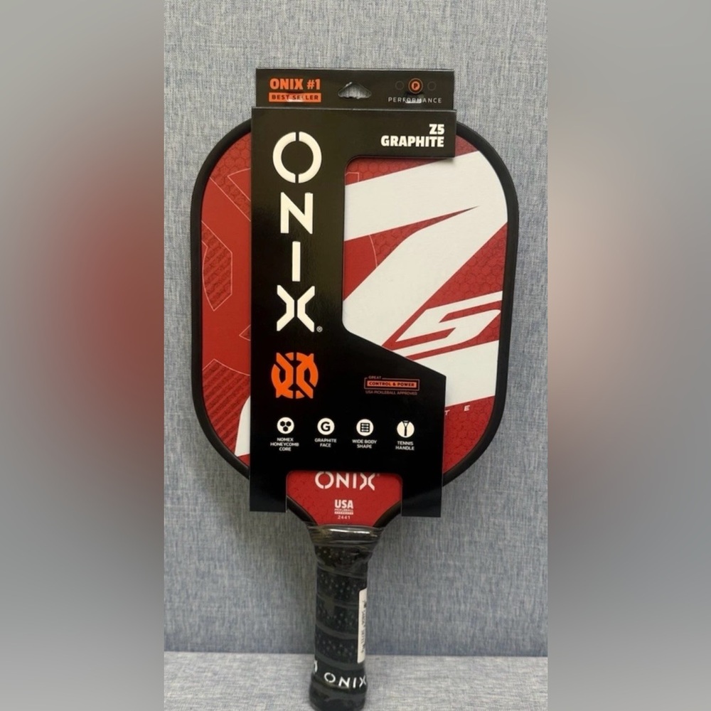 ONIX Graphite Z5 Graphite Carbon Fiber Pickleball Paddle w/Cushion Comfort Grip